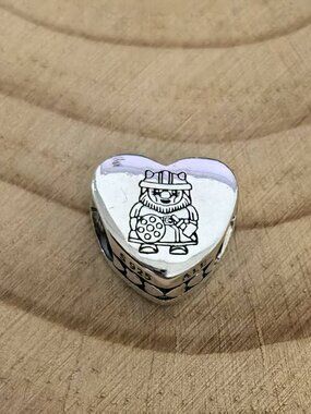 Pandora Clown Exclusive Heart Charm Travel Pendant, S925 Silver Jewelry